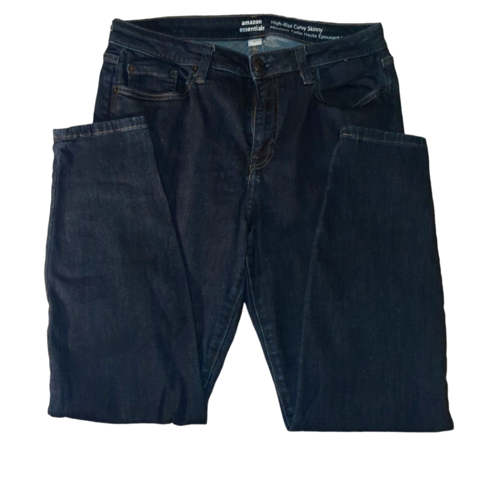 Amazon Essentials Jeans High Rise Curvy Skinny Size 12 Shorts